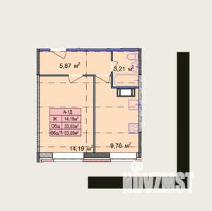 1-к квартира, вторичка, 33м2, 4/18 этаж