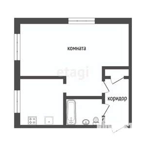 1-к квартира, вторичка, 31м2, 5/5 этаж