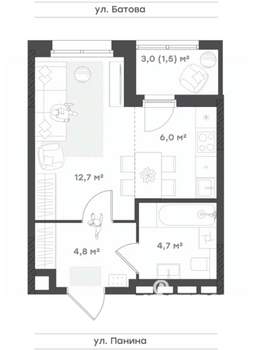 Студия квартира, вторичка, 29м2, 18/18 этаж