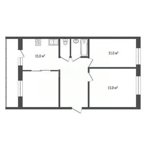 3-к квартира, вторичка, 62м2, 3/9 этаж