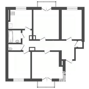 4-к квартира, вторичка, 106м2, 4/4 этаж