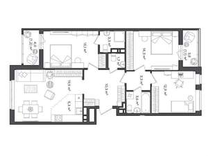 3-к квартира, вторичка, 92м2, 2/9 этаж