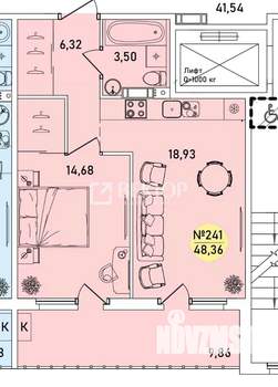 2-к квартира, вторичка, 48м2, 8/9 этаж
