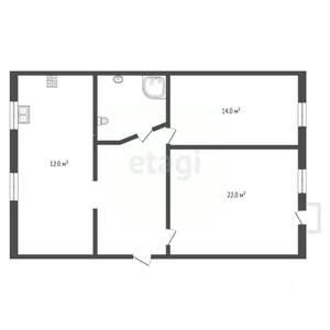 2-к квартира, вторичка, 61м2, 3/3 этаж