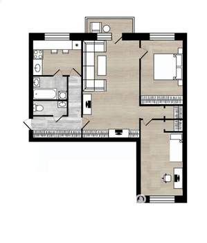 3-к квартира, вторичка, 56м2, 3/5 этаж