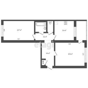 2-к квартира, вторичка, 50м2, 3/5 этаж