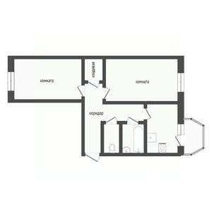 2-к квартира, вторичка, 58м2, 3/10 этаж
