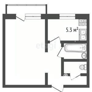 1-к квартира, вторичка, 30м2, 3/5 этаж