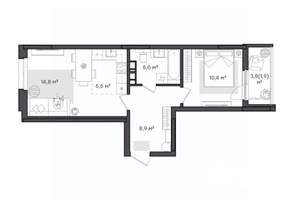 1-к квартира, вторичка, 47м2, 4/9 этаж