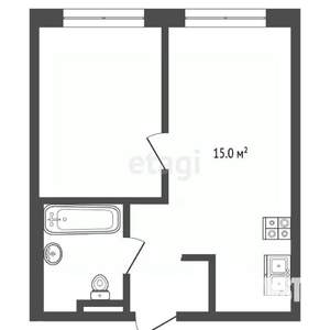 1-к квартира, вторичка, 32м2, 8/17 этаж