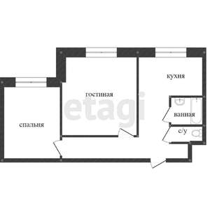 2-к квартира, вторичка, 41м2, 3/5 этаж