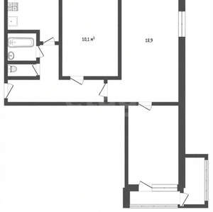 3-к квартира, вторичка, 59м2, 5/9 этаж