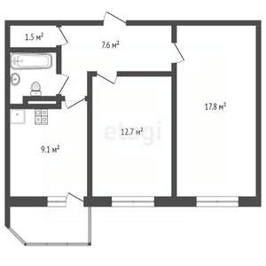 3-к квартира, вторичка, 61м2, 9/9 этаж