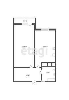 1-к квартира, вторичка, 37м2, 12/16 этаж