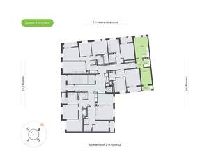 2-к квартира, вторичка, 46м2, 8/18 этаж