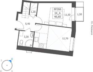 1-к квартира, вторичка, 47м2, 11/11 этаж