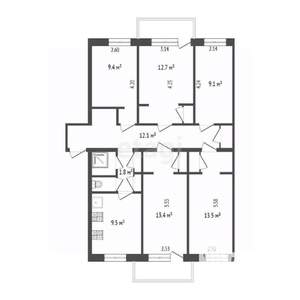 5-к квартира, вторичка, 88м2, 5/5 этаж