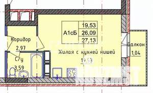 2-к квартира, вторичка, 53м2, 3/18 этаж