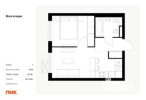 1-к квартира, вторичка, 32м2, 17/17 этаж