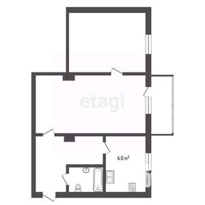 2-к квартира, вторичка, 40м2, 2/2 этаж