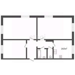 3-к квартира, вторичка, 61м2, 9/9 этаж