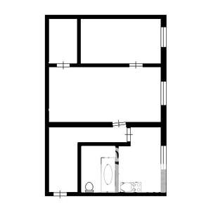 2-к квартира, вторичка, 43м2, 1/5 этаж