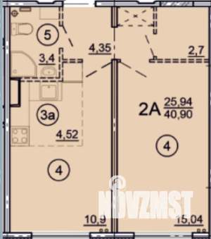 2-к квартира, вторичка, 41м2, 7/17 этаж
