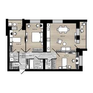 3-к квартира, вторичка, 95м2, 9/9 этаж