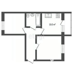 2-к квартира, вторичка, 50м2, 3/5 этаж