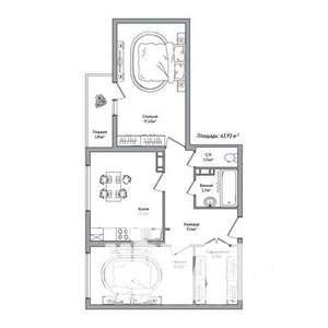 2-к квартира, строящийся дом, 64м2, 9/14 этаж