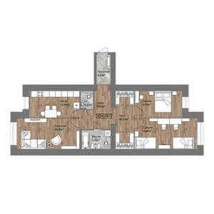 3-к квартира, вторичка, 95м2, 3/15 этаж