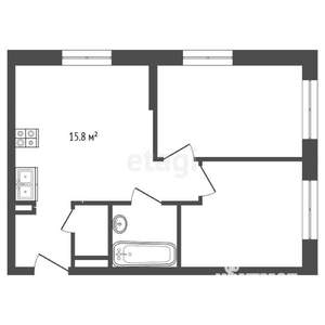 2-к квартира, вторичка, 49м2, 8/17 этаж