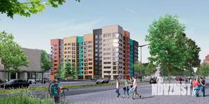 1-к квартира, строящийся дом, 41м2, 7/10 этаж