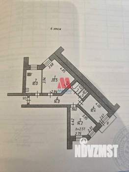 3-к квартира, вторичка, 73м2, 6/11 этаж