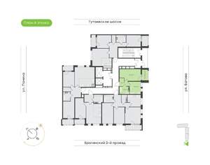 1-к квартира, вторичка, 36м2, 4/18 этаж