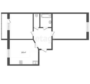 2-к квартира, вторичка, 70м2, 6/8 этаж