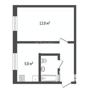 1-к квартира, вторичка, 21м2, 1/5 этаж