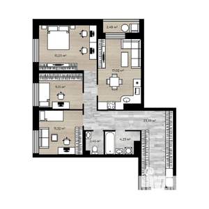 3-к квартира, вторичка, 84м2, 10/18 этаж