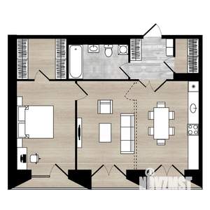 2-к квартира, вторичка, 67м2, 3/18 этаж