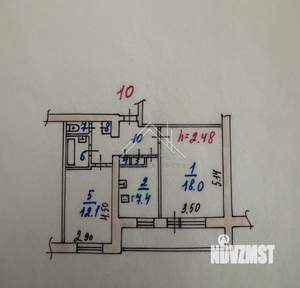 2-к квартира, вторичка, 49м2, 4/9 этаж
