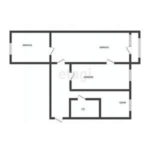 3-к квартира, вторичка, 59м2, 4/5 этаж