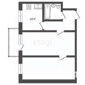 2-к квартира, вторичка, 42м2, 3/4 этаж