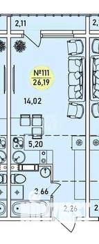 Студия квартира, вторичка, 26м2, 8/9 этаж