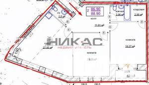 3-к квартира, вторичка, 89м2, 5/6 этаж