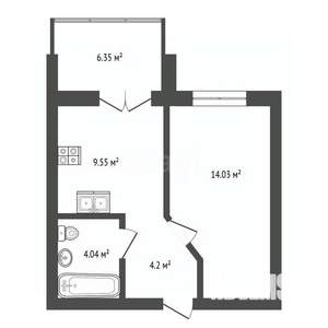 1-к квартира, вторичка, 36м2, 7/7 этаж