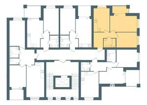 2-к квартира, строящийся дом, 54м2, 2/16 этаж