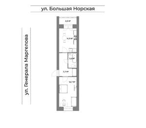 1-к квартира, строящийся дом, 40м2, 3/5 этаж