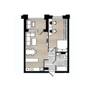 1-к квартира, вторичка, 41м2, 7/7 этаж