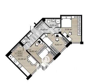 3-к квартира, строящийся дом, 101м2, 1/8 этаж