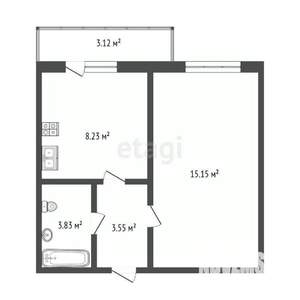 1-к квартира, вторичка, 30м2, 17/17 этаж